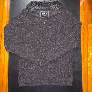 Mens Buckle Zip up Sweater
